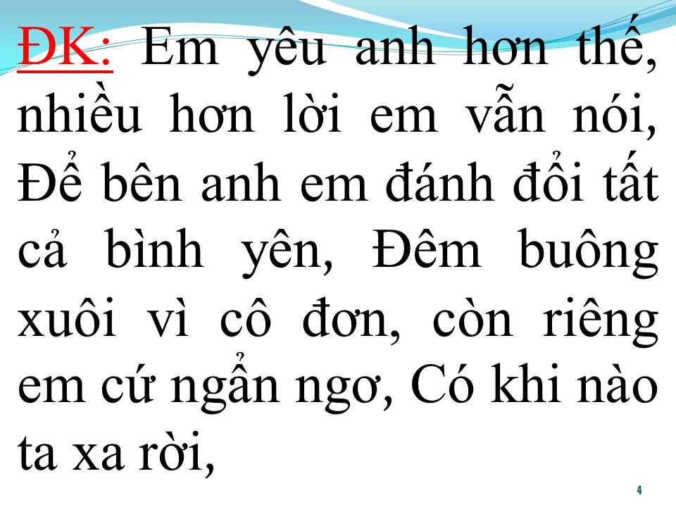 Lời bài hát CÓ KHI NÀO RỜI XA