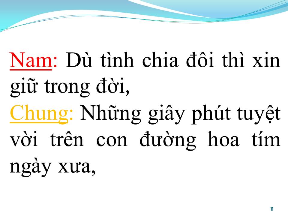 Lời bài hát ĐƯỜNG TÍM NGÀY XƯA (SONG CA)