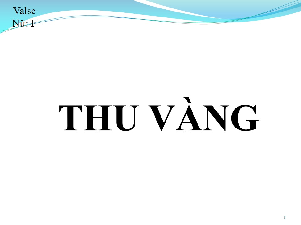 Lời bài hát THU VÀNG