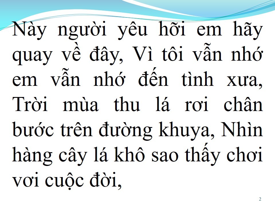 Lời bài hát TÌNH VÀO THU