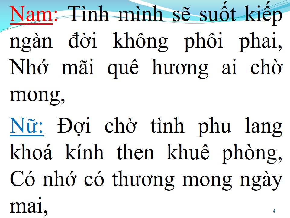 Lời bài hát TÌNH CHÀNG Ý THIẾP (SONG CA)