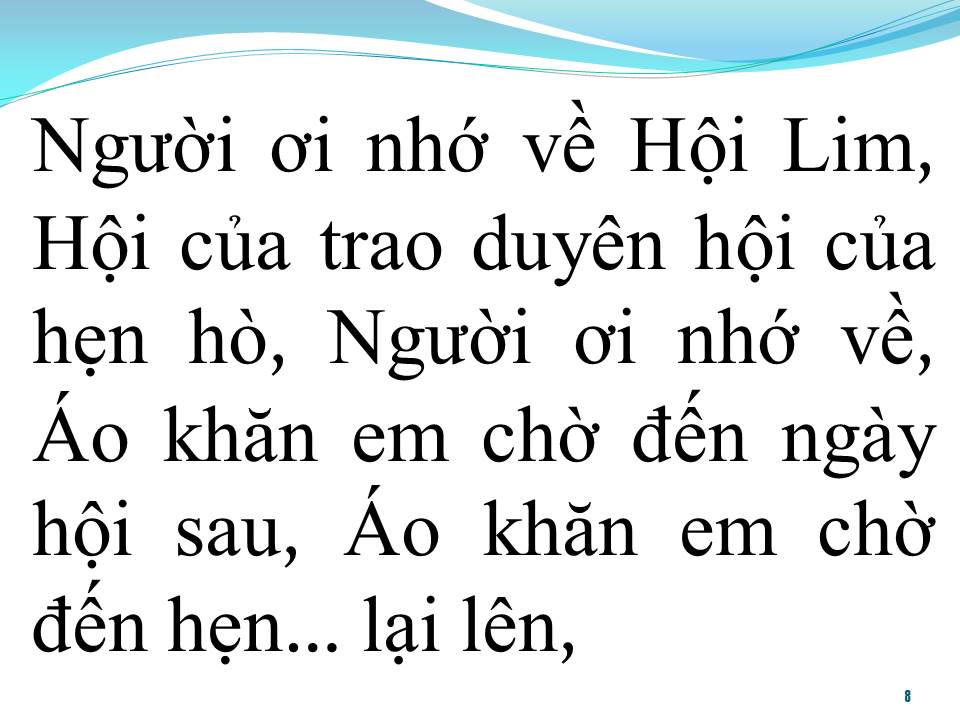Lời bài hát NHỚ VỀ HỘI LIM