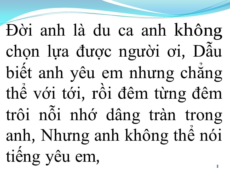 Lời bài hát YÊU EM NHƯNG KHÔNG VỚI TỚI