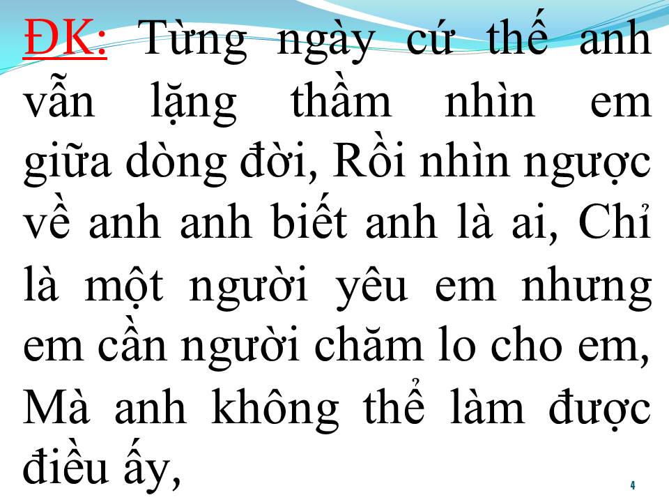 Lời bài hát YÊU EM NHƯNG KHÔNG VỚI TỚI