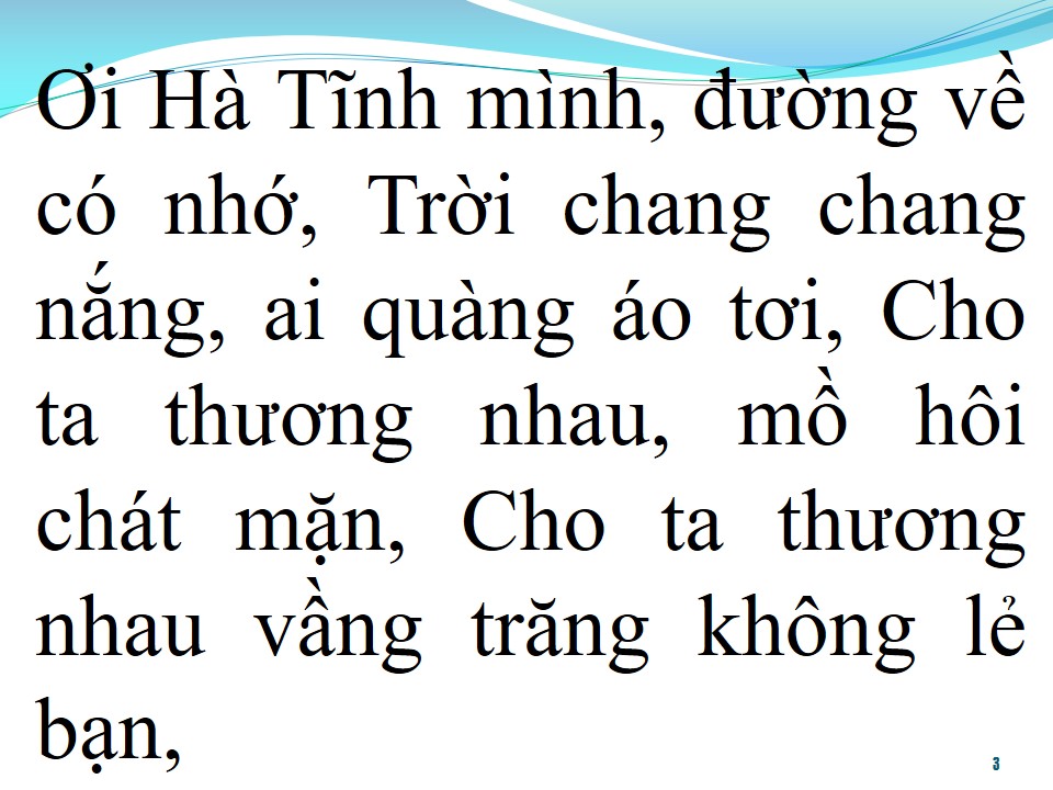 Lời bài hát HÀ TĨNH MÌNH THƯƠNG