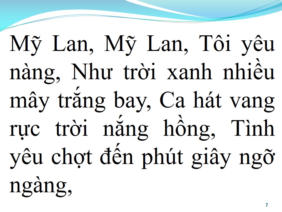 Lời bài hát MỸ LAN
