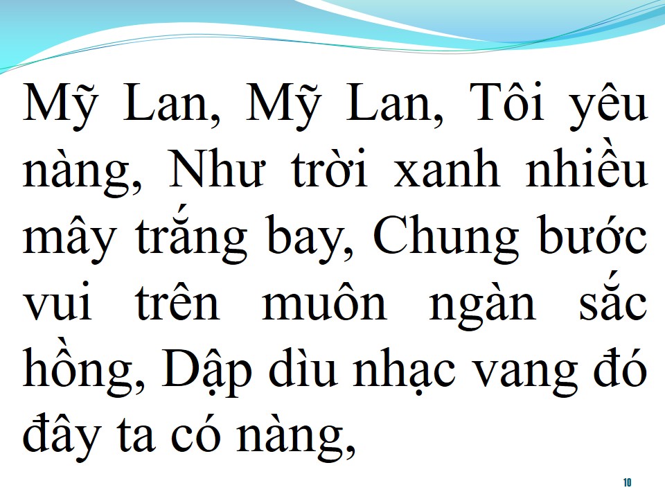 Lời bài hát MỸ LAN