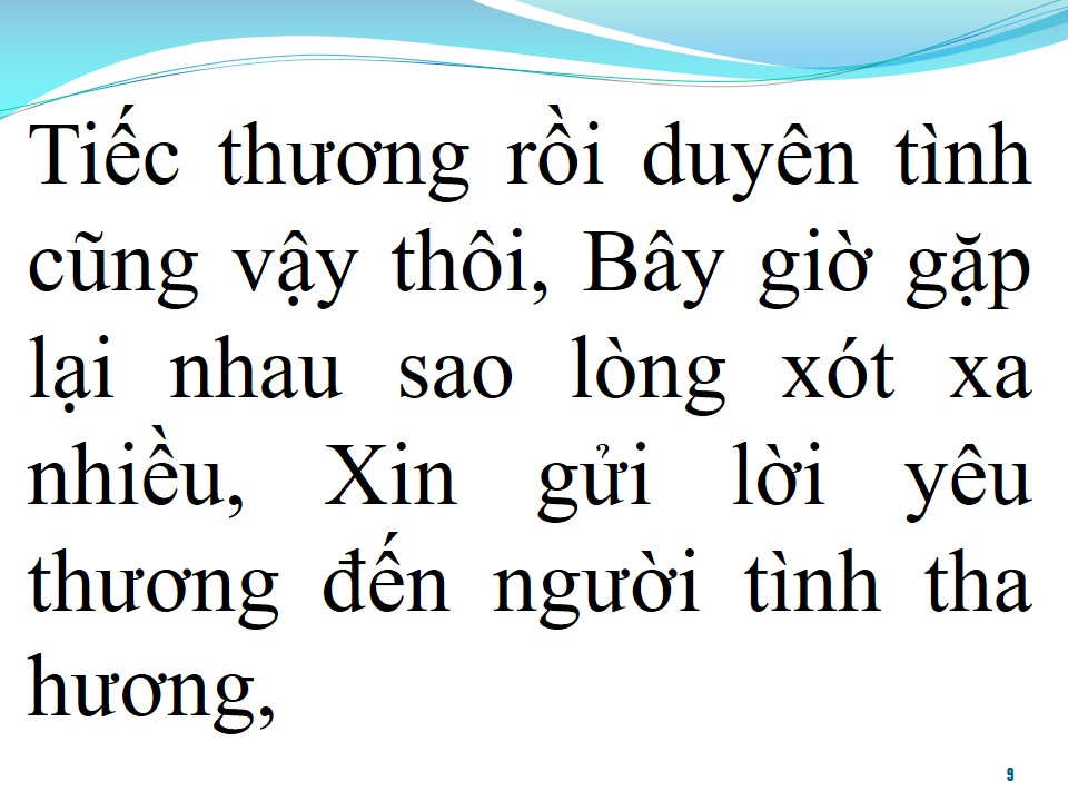 Lời bài hát LỜI TÌNH CAO SANG
