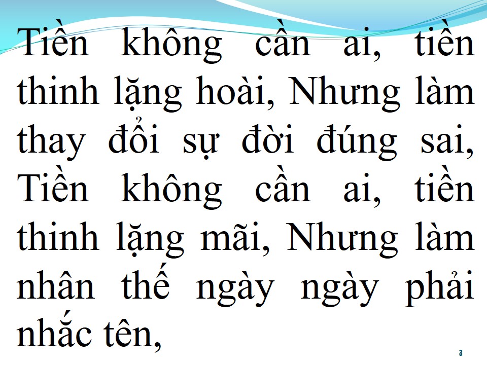 Lời bài hát SỨC MẠNH ĐỒNG TIỀN