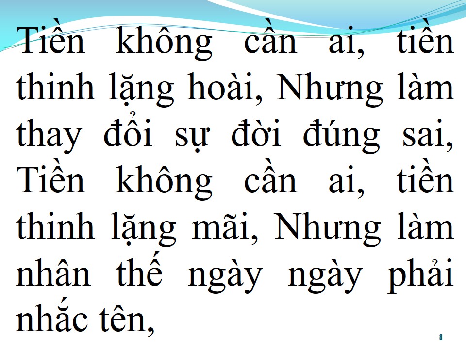 Lời bài hát SỨC MẠNH ĐỒNG TIỀN