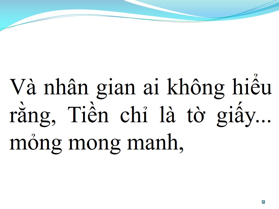 Lời bài hát SỨC MẠNH ĐỒNG TIỀN