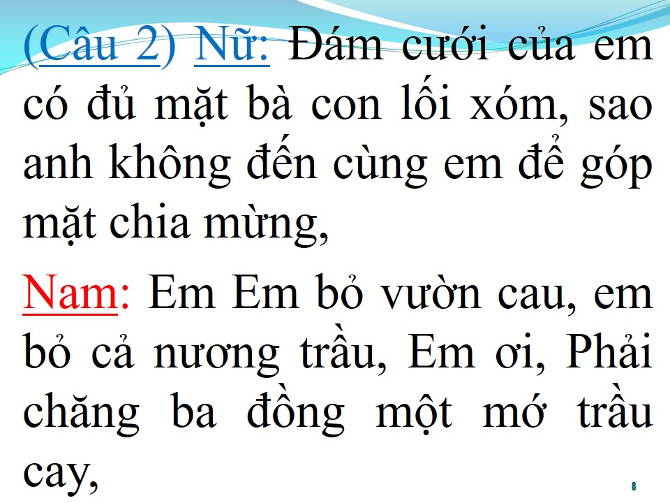 Lời bài hát ĐÁM CƯỚI TRÊN ĐƯỜNG QUÊ (TÂN CỔ)