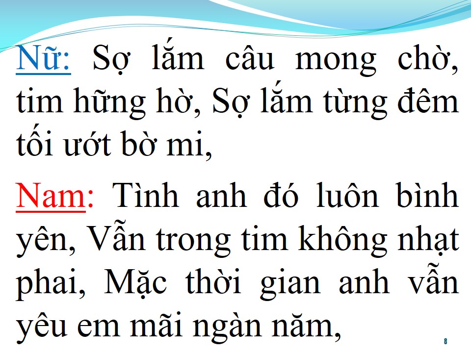 Lời bài hát YÊU MÃI NGÀN NĂM (SONG CA)