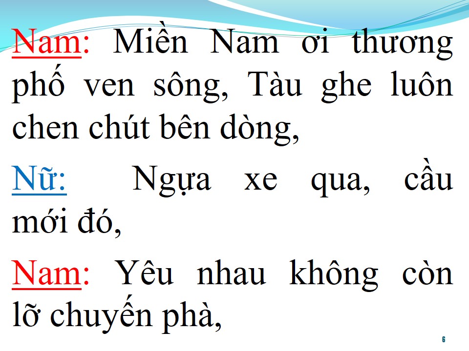 Lời bài hát HƯƠNG SẮC MIỀN NAM (SONG CA)