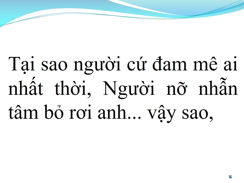 Lời bài hát ĐAM MÊ NHẤT THỜI