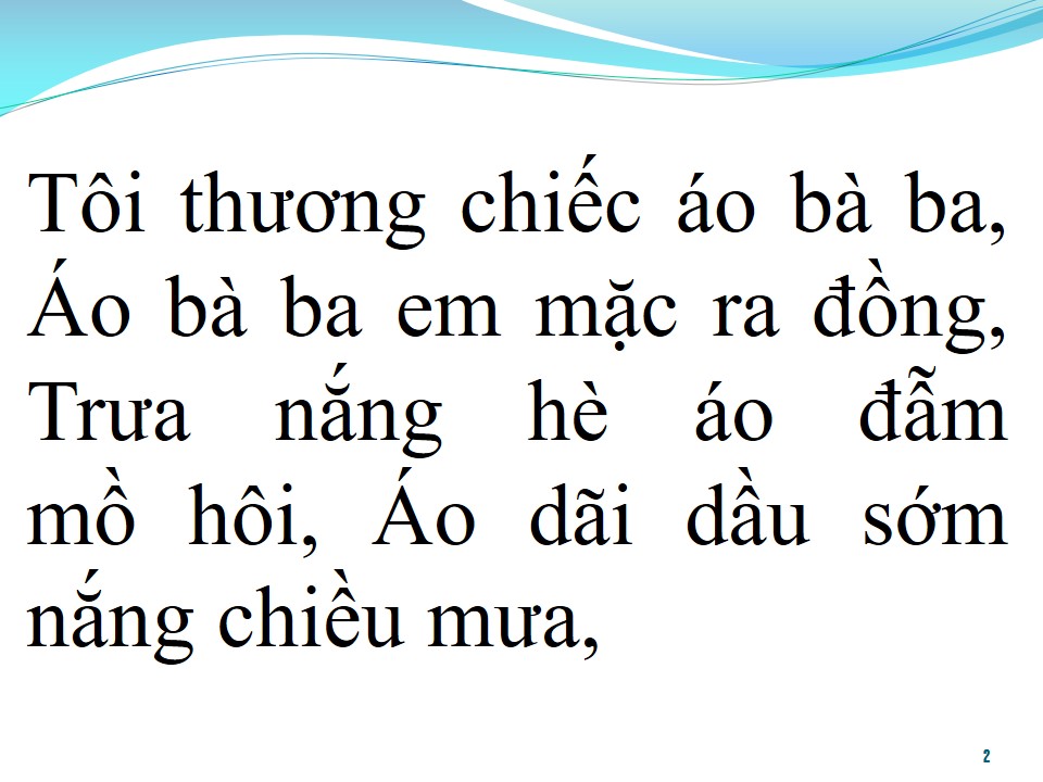 Lời bài hát THƯƠNG ÁO BÀ BA