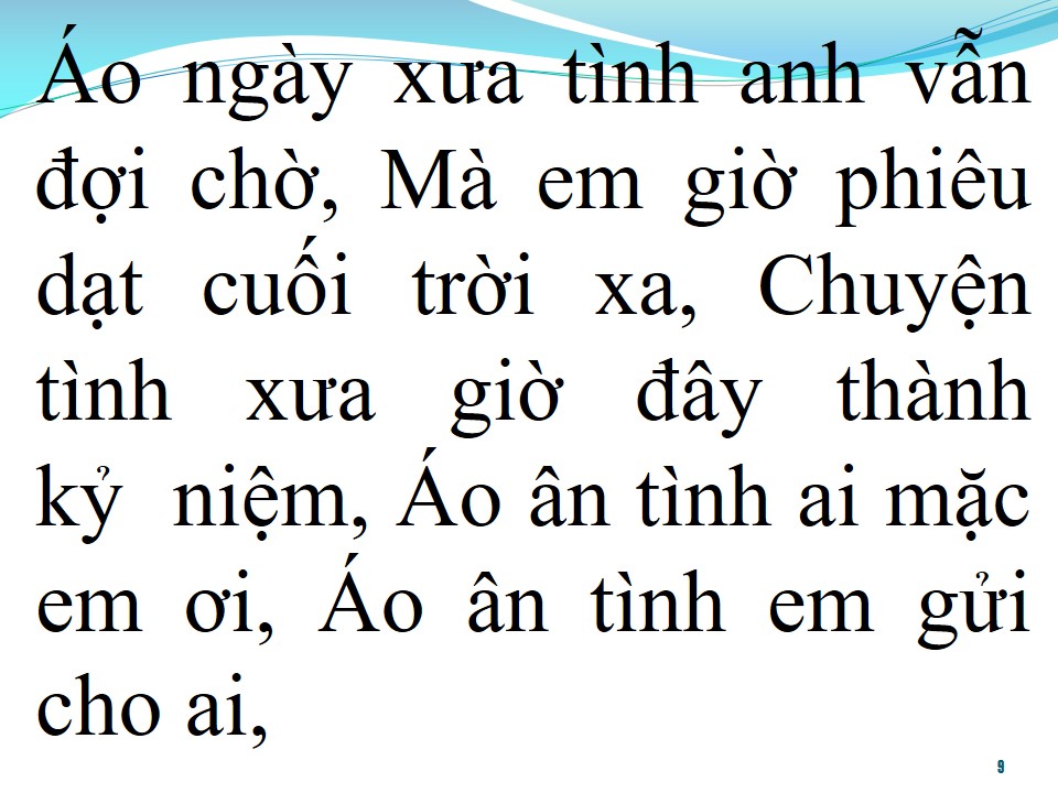 Lời bài hát THƯƠNG ÁO BÀ BA