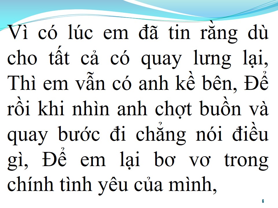 Lời bài hát CHẤP NHẬN (RỜI BỎ 2)