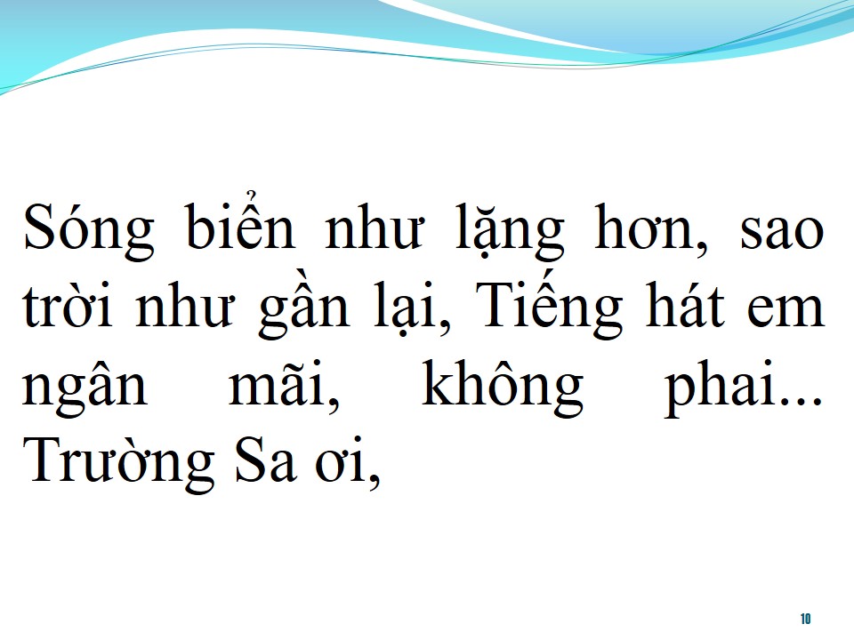 Lời bài hát NGHE EM HÁT Ở TRƯỜNG SA