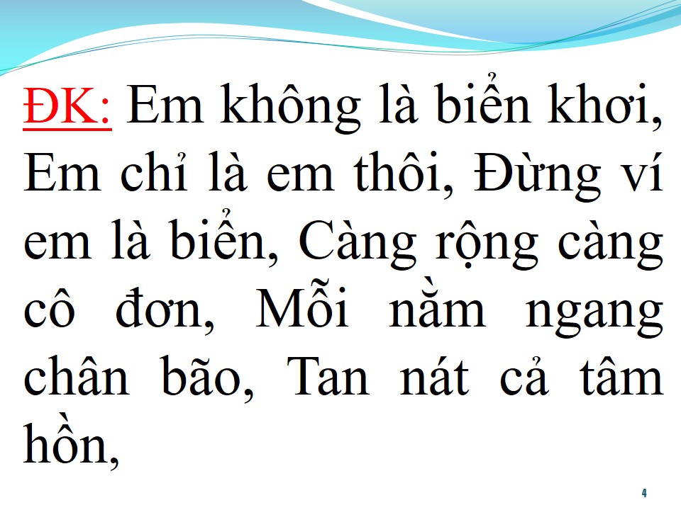 Lời bài hát ĐỪNG VÍ EM LÀ BIỂN