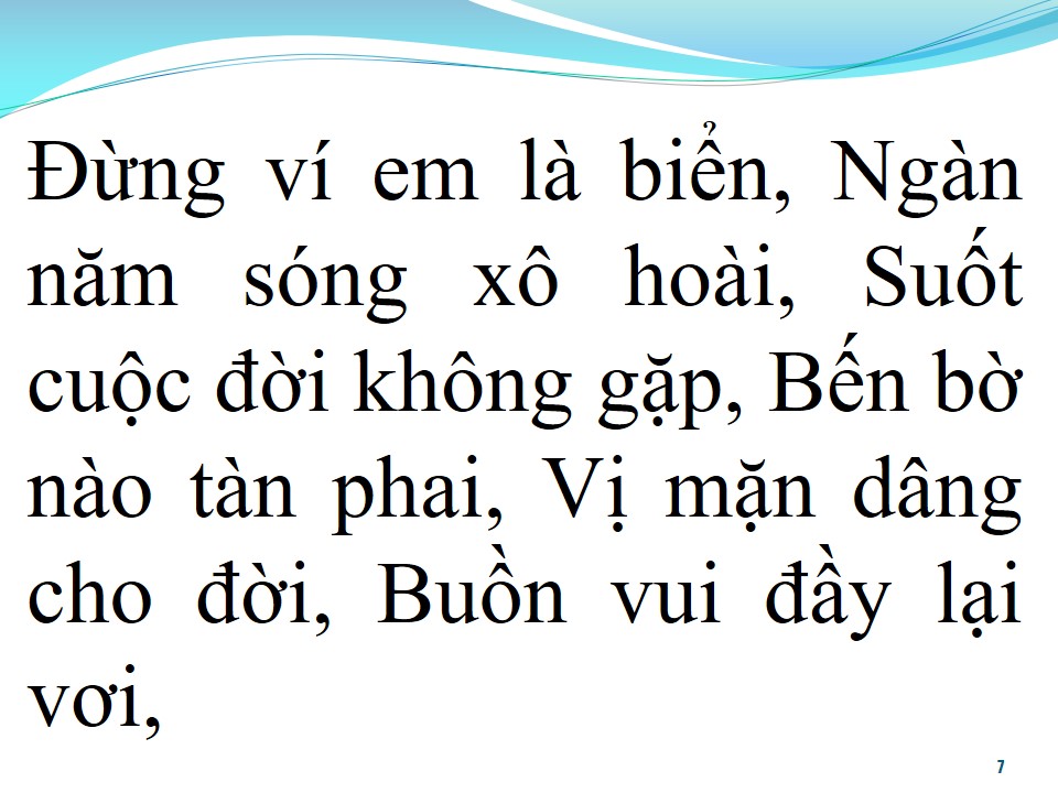 Lời bài hát ĐỪNG VÍ EM LÀ BIỂN