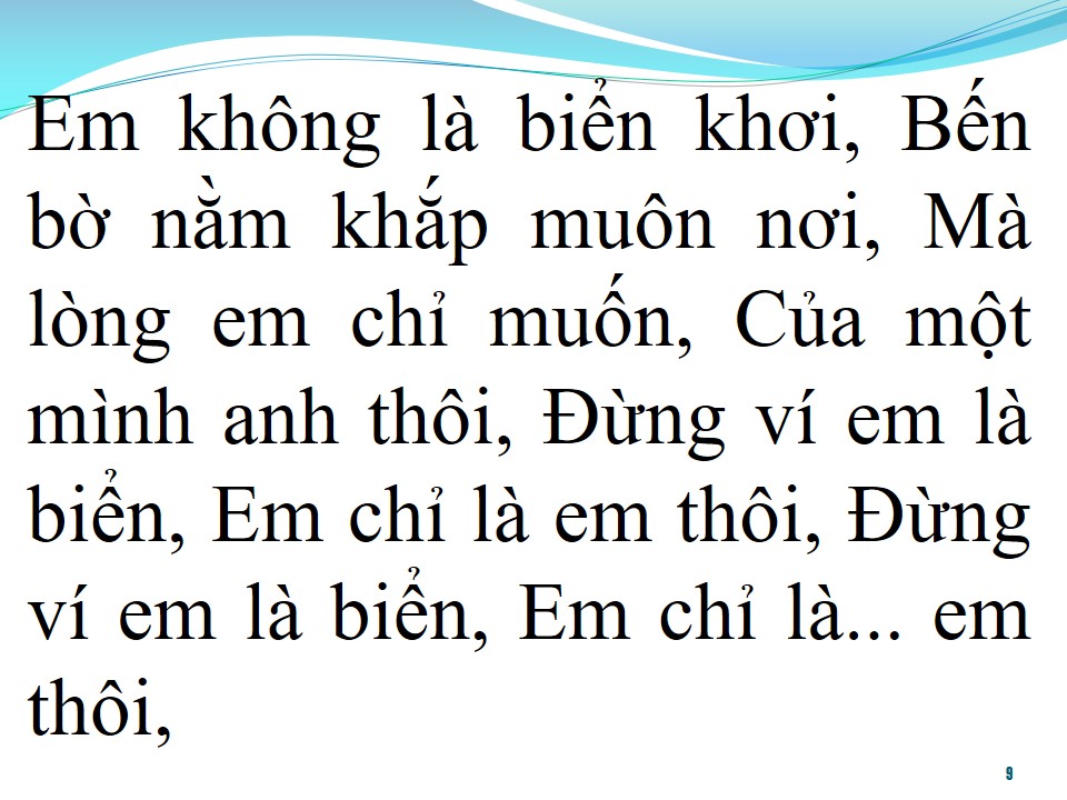 Lời bài hát ĐỪNG VÍ EM LÀ BIỂN