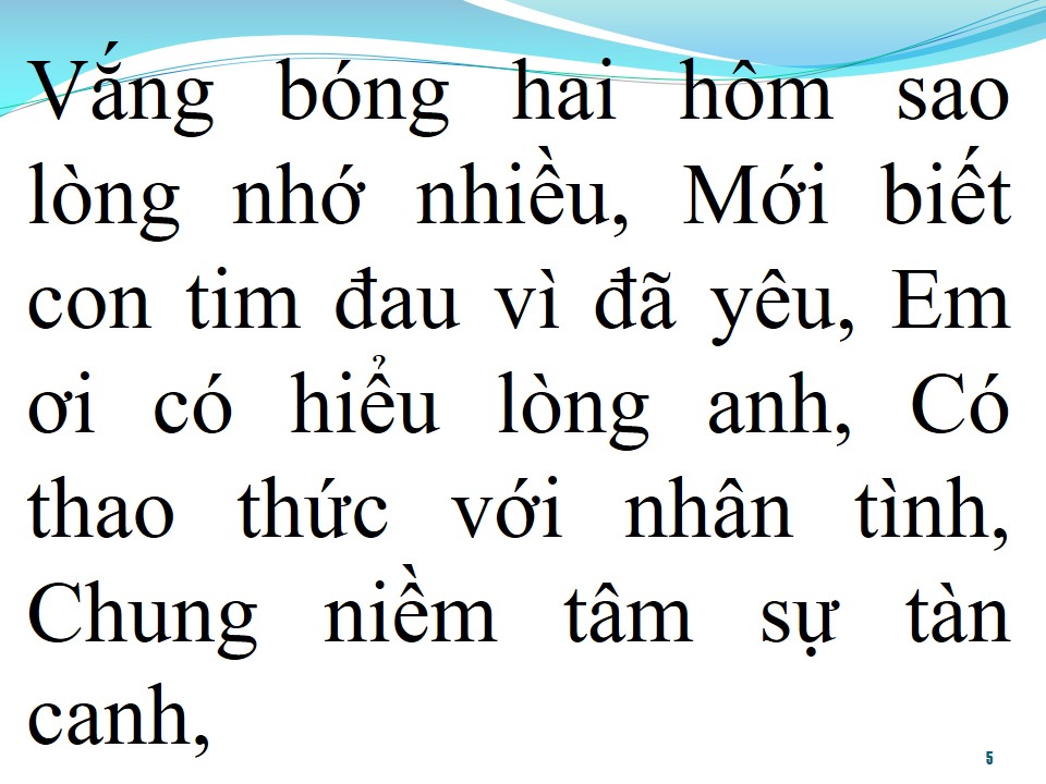 Lời bài hát THƯƠNG TÌNH NHÂN