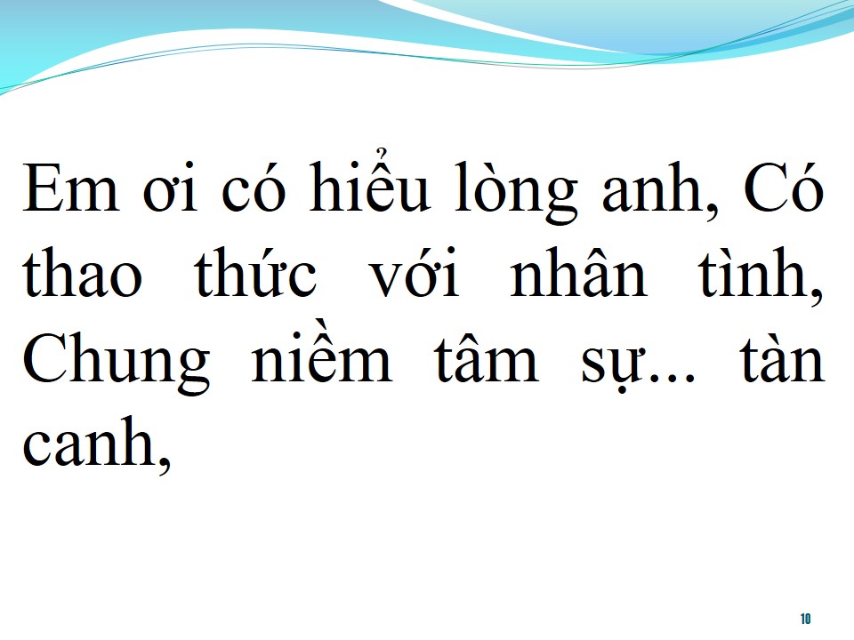 Lời bài hát THƯƠNG TÌNH NHÂN