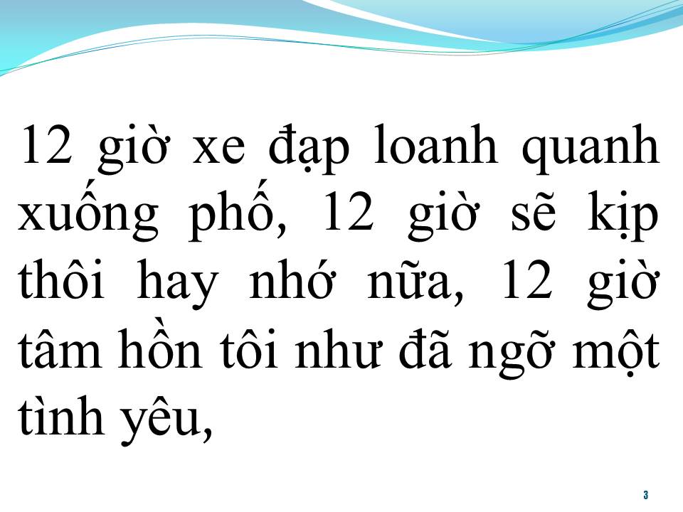 Lời bài hát 12 GIỜ