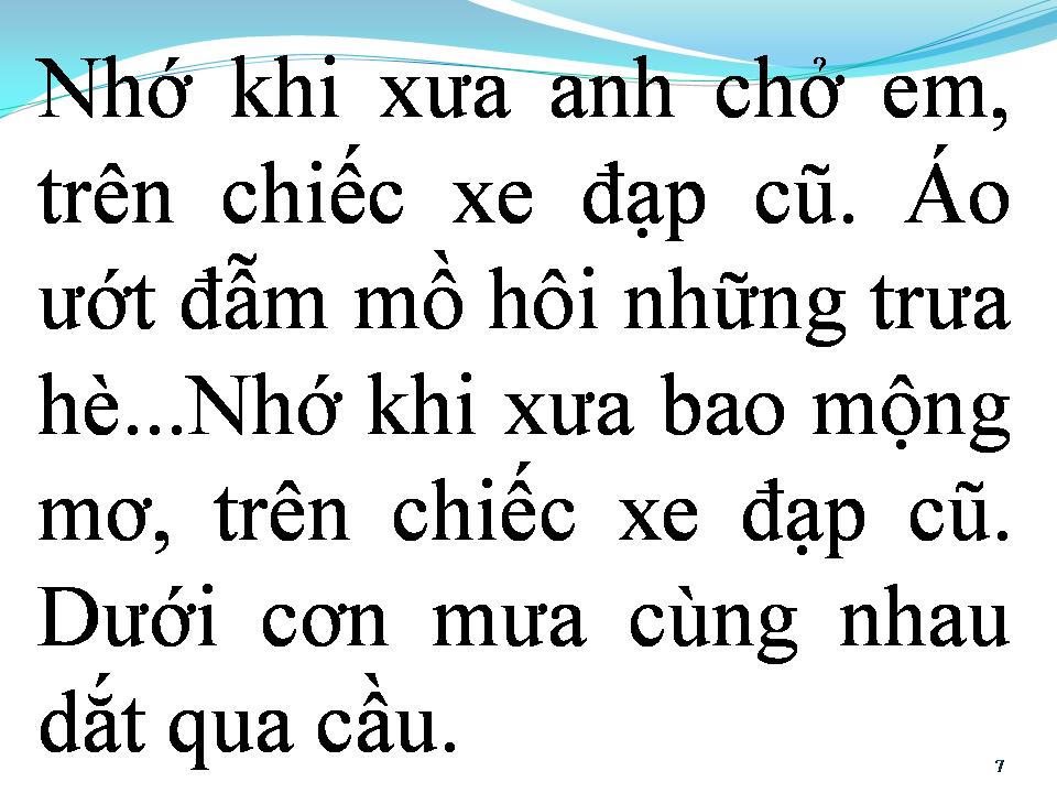 Lời bài hát XE ĐẠP ƠI