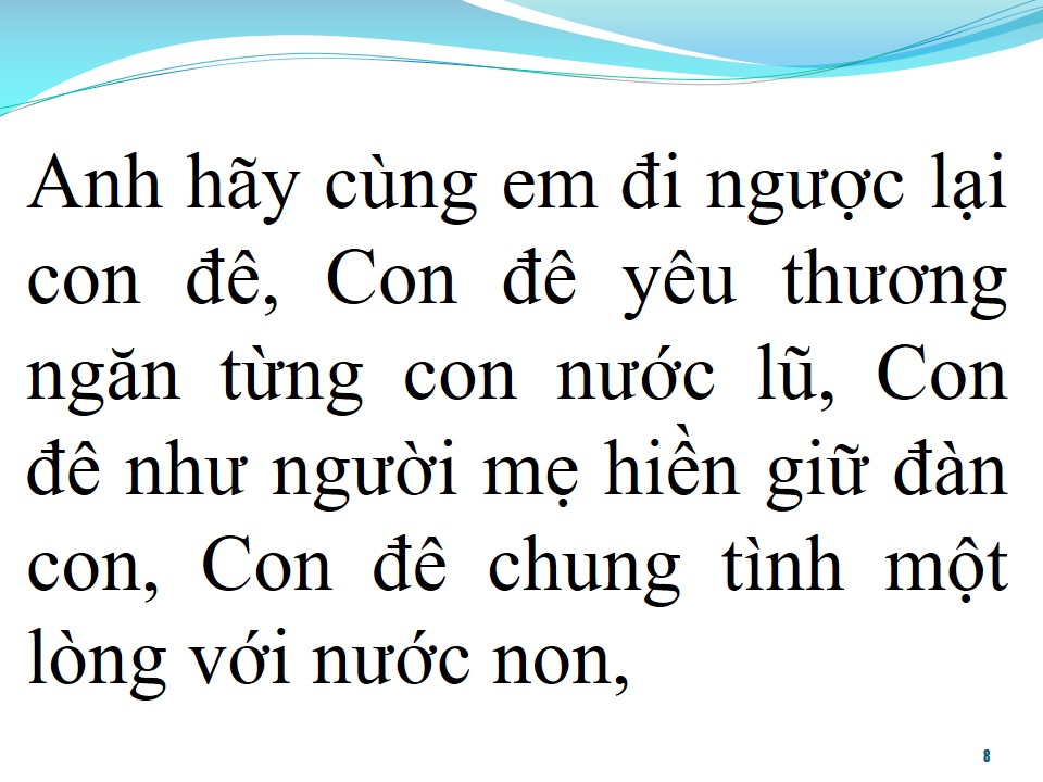 Lời bài hát CON ĐÊ CHUNG TÌNH