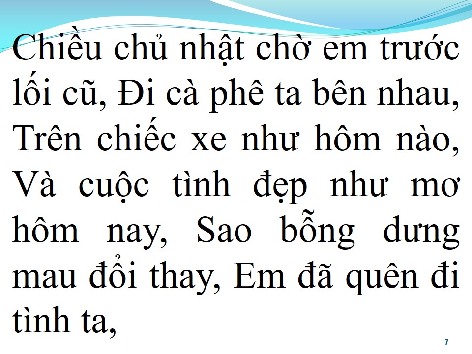 Lời bài hát CHỦ NHẬT TÌNH YÊU