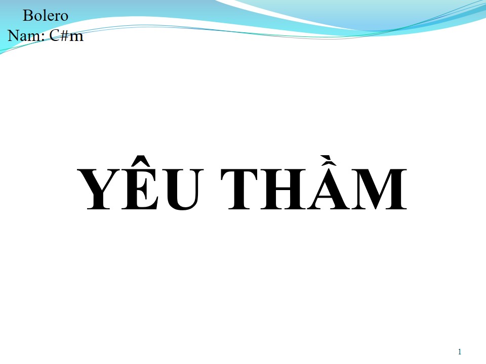 Lời bài hát YÊU THẦM