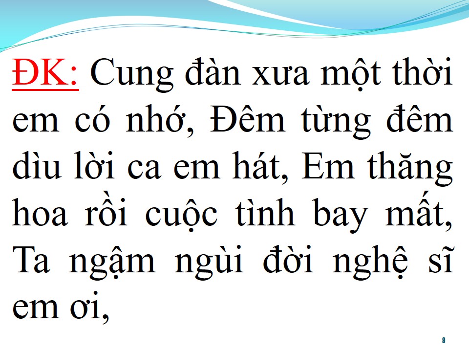 Lời bài hát TÌNH ĐỜI NGHỆ SĨ