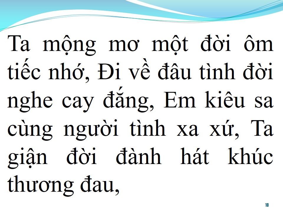 Lời bài hát TÌNH ĐỜI NGHỆ SĨ