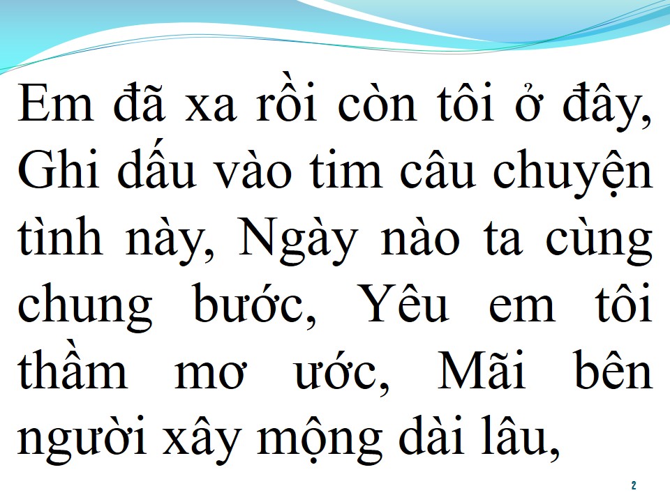 Lời bài hát THƯƠNG HOÀI NGƯỜI XA