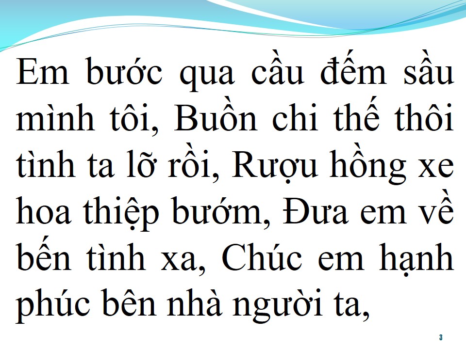 Lời bài hát THƯƠNG HOÀI NGƯỜI XA