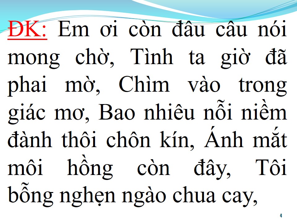 Lời bài hát THƯƠNG HOÀI NGƯỜI XA