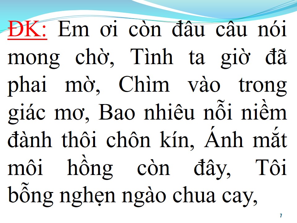 Lời bài hát THƯƠNG HOÀI NGƯỜI XA