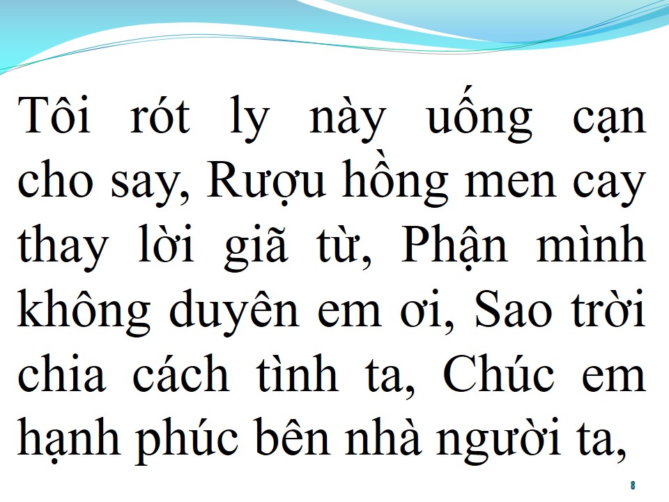 Lời bài hát THƯƠNG HOÀI NGƯỜI XA