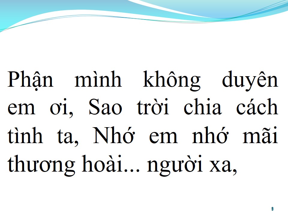 Lời bài hát THƯƠNG HOÀI NGƯỜI XA