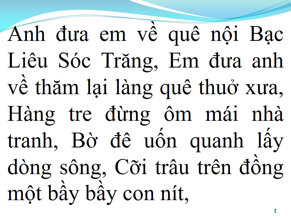 Lời bài hát VỀ QUÊ NỘI