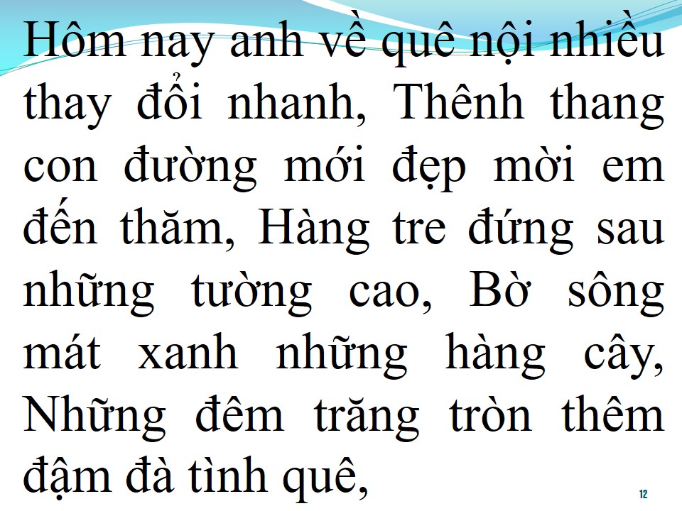 Lời bài hát VỀ QUÊ NỘI