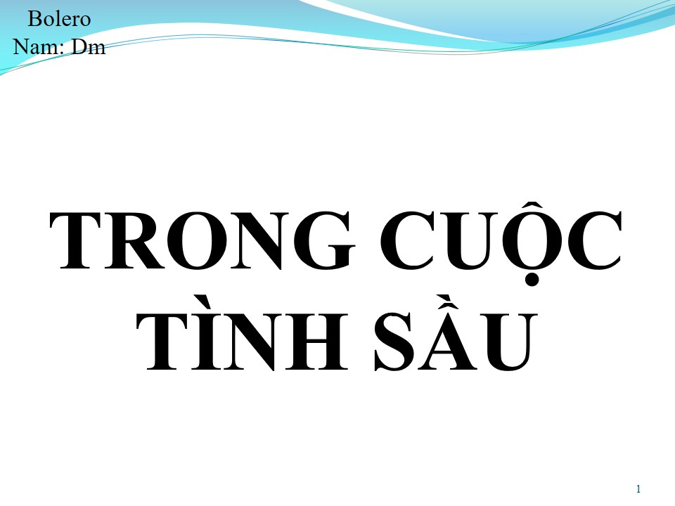 Lời bài hát TRONG CUỘC TÌNH SẦU
