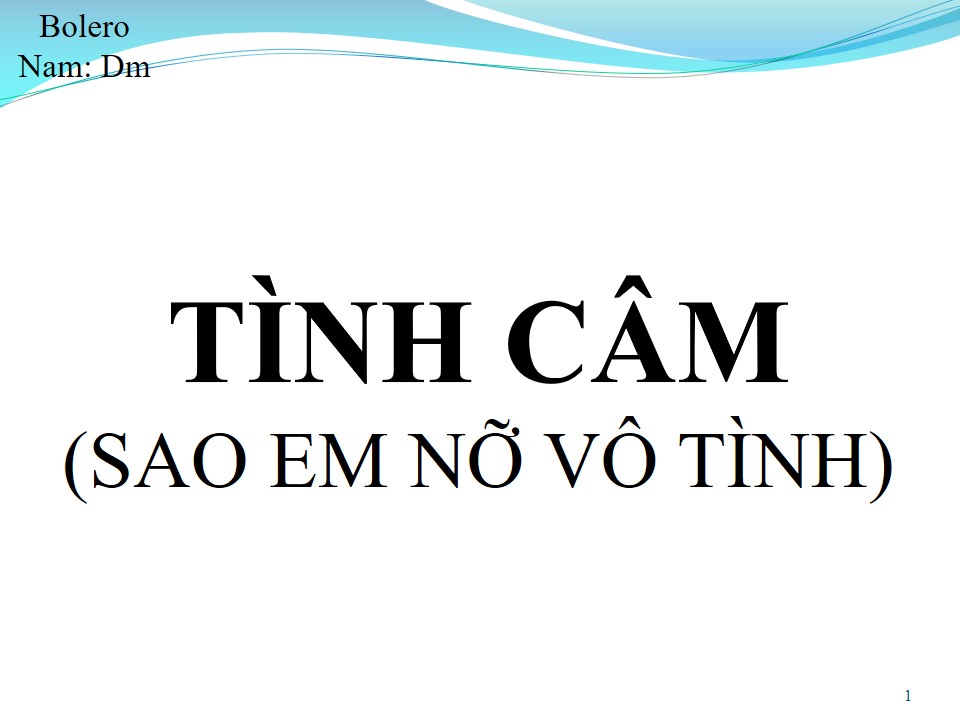 Lời bài hát SAO EM NỠ VÔ TÌNH (TÌNH CÂM)