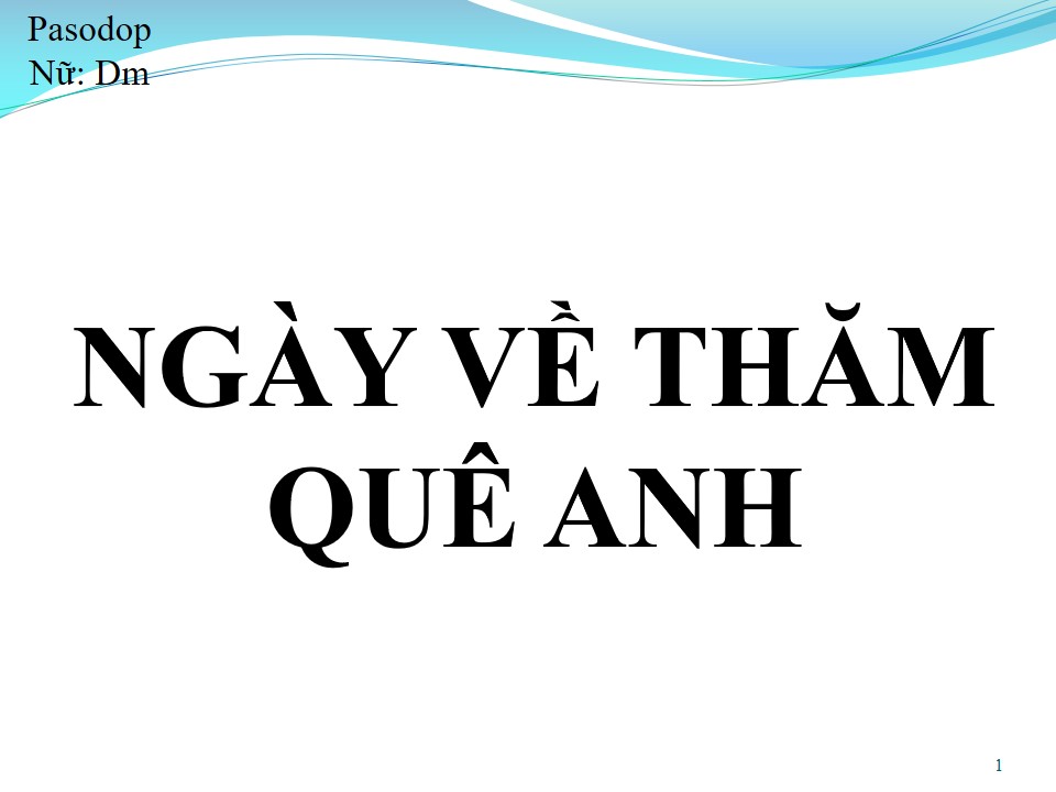 Lời bài hát NGÀY VỀ THĂM QUÊ ANH