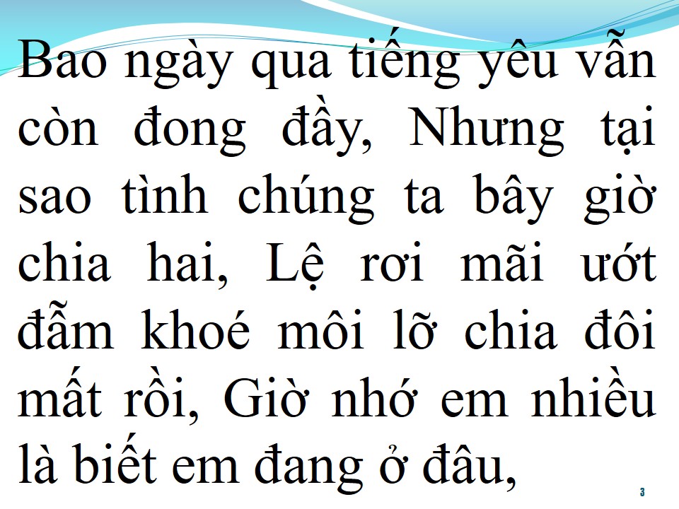 Lời bài hát LỆ TÌNH