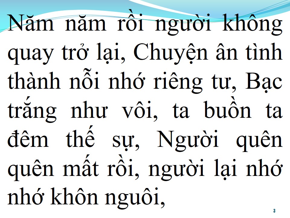 Lời bài hát NGƯỜI ĐÃ QUÊN