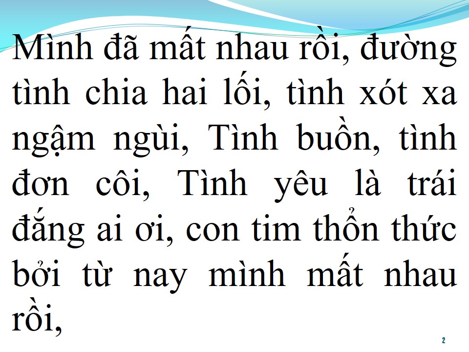 Lời bài hát MÌNH MẤT NHAU RỒI