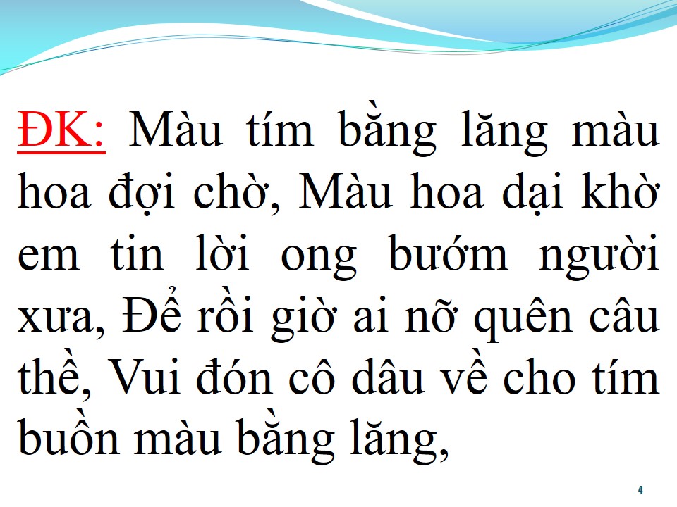 Lời bài hát TÍM BUỒN BẰNG LĂNG